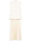 Simkhai 'georgina' Multicolor Long Dress With Sleeveless Vest In 白色