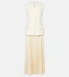 Simkhai 'georgina' Multicolor Long Dress With Sleeveless Vest In White