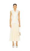 Simkhai 'georgina' Multicolor Long Dress With Sleeveless Vest In 白色
