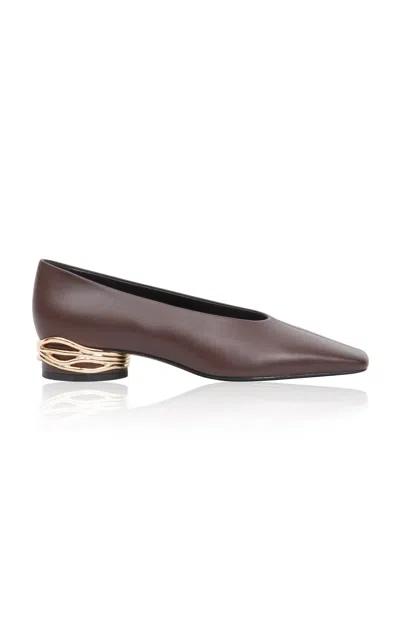 Simkhai Gia Leather Pumps In Brown