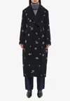 Simkhai Gianni Crystal-embellished Coat In Black
