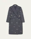 Simkhai Gianni Embellished Coat In Gray