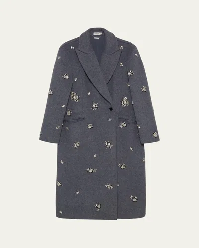 Simkhai Gianni Embellished Coat In Green