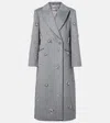 Simkhai Gianni Embellished Wool-blend Coat In Gray