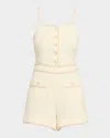 Simkhai Ginny Boucle Romper In White