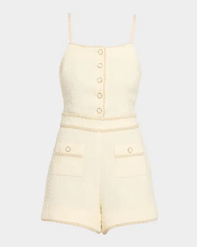 Simkhai Ginny Boucle Romper In White