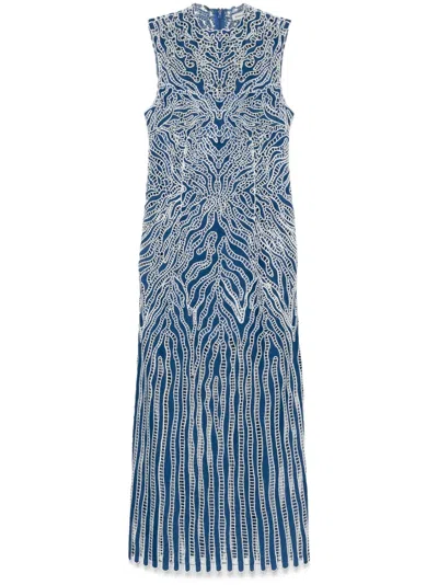Simkhai Giovanna Midi Dress In Blue