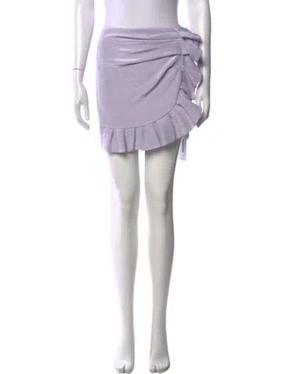 Pre-owned Simkhai Glitter Accents Mini Skirt In Metallic/purple