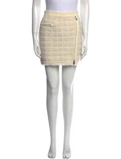 Pre-owned Simkhai Glitter Accents Mini Skirt In Neutral
