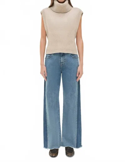 Simkhai Godet Straight Leg Pant In Coney Island Clearwater In Multi