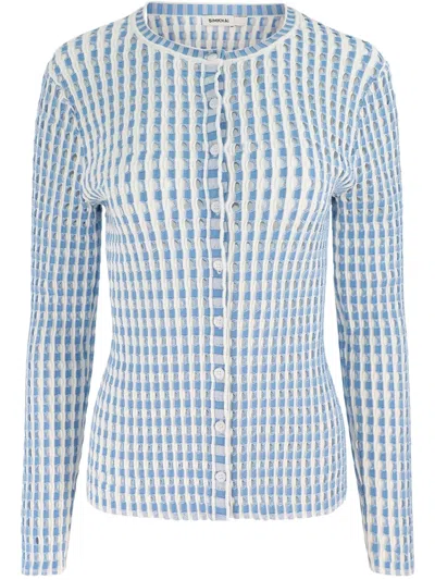 Simkhai Gracen Cardigan In Blue