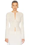 Simkhai Gracen Knitted Cardigan In Sand Multi