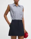 Simkhai Women's Graham Mix Media Minidress In Midnight Pinstripe Multi