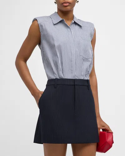 SIMKHAI GRAHAM SHIRTING COMBO MINI DRESS
