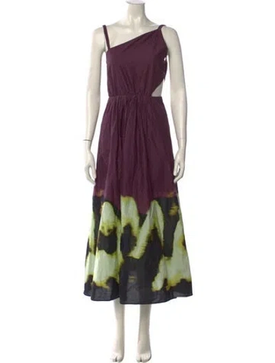 Pre-owned Simkhai Graphic Print Long Dress In Multi
