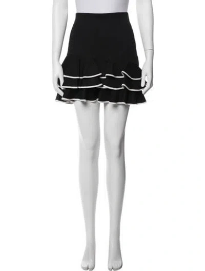 Pre-owned Simkhai Grosgrain Trim Mini Skirt In Black/white