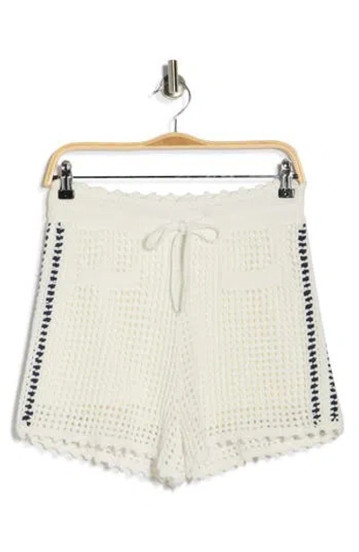 Simkhai Hadley Open Stitch Shorts In White