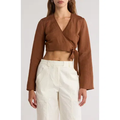 SIMKHAI SIMKHAI HAILEY WRAP CROP TOP