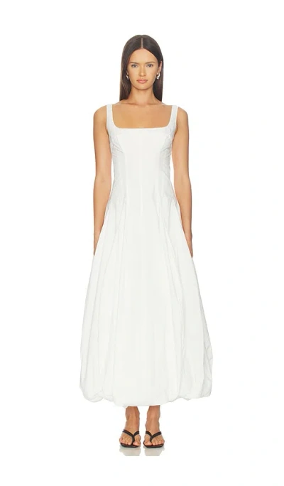 Simkhai Women's Hally Cotton Poplin Gathered Bubble Midi Dress In White