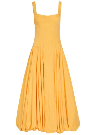 Simkhai Hally Cotton-blend Poplin Midi Dress In Yellow