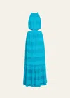 Simkhai Cutout Cotton-blend Maxi Dress In Bermuda