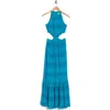 Simkhai Cutout Cotton-blend Maxi Dress In Bermuda
