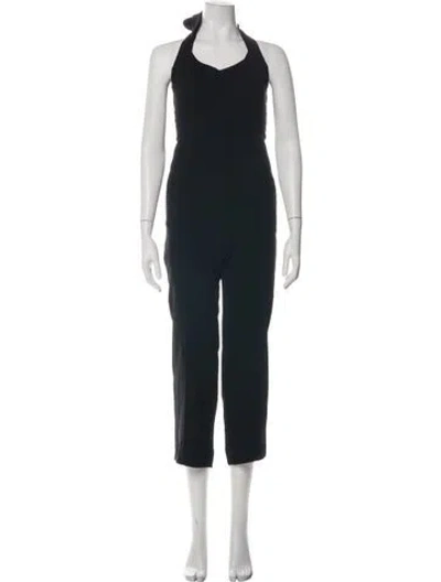 Pre-owned Simkhai Halterneck Jumpsuit In Black