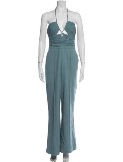 Pre-owned Simkhai Halterneck Jumpsuit In Blue
