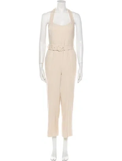 Pre-owned Simkhai Halterneck Jumpsuit In Neutral