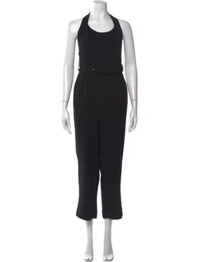 Pre-owned Simkhai Halterneck Knee-length Dress In Black