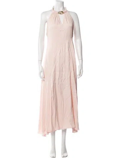 Pre-owned Simkhai Halterneck Long Dress In Pink