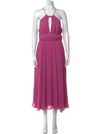 Pre-owned Simkhai Halterneck Midi Length Dress In Purple