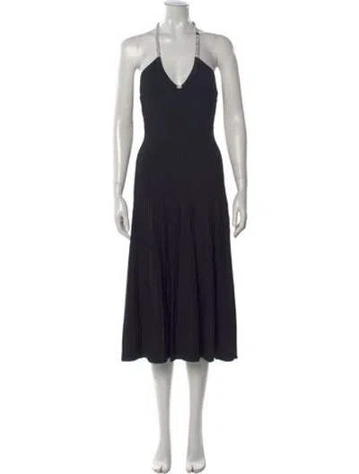 Pre-owned Simkhai Halterneck Midi Length Dress W/ Tags In Blue