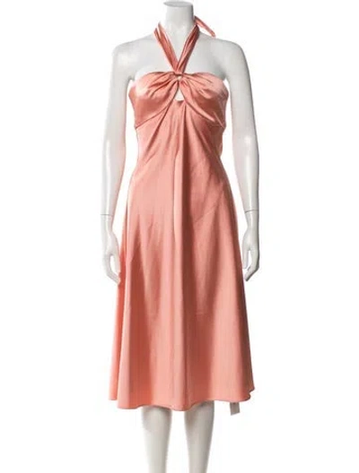 Pre-owned Simkhai Halterneck Midi Length Dress W/ Tags In Pink