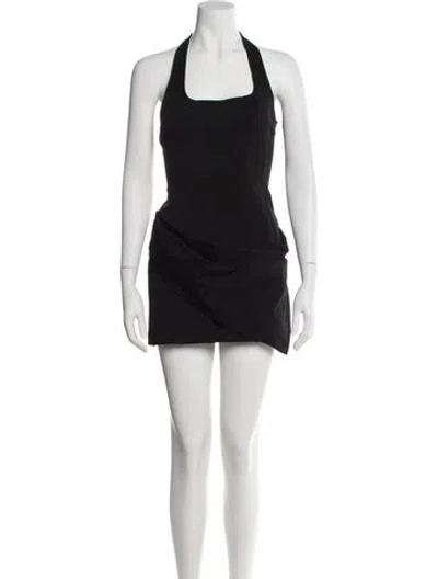 Pre-owned Simkhai Halterneck Mini Dress In Black