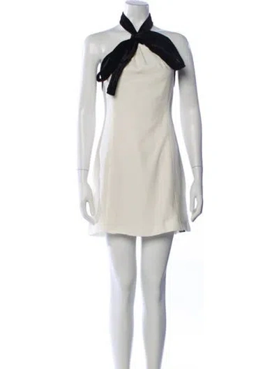 Pre-owned Simkhai Halterneck Mini Dress In Neutral