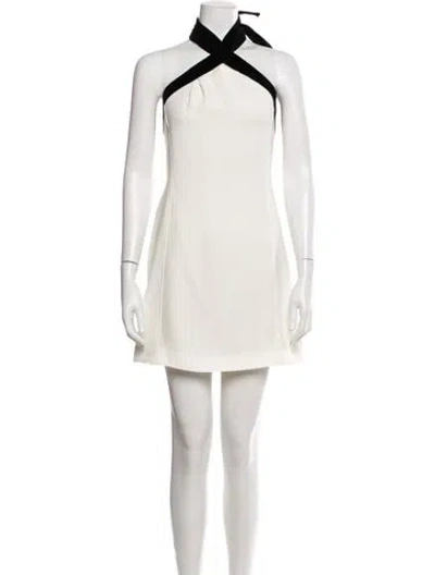 Pre-owned Simkhai Halterneck Mini Dress In Neutral
