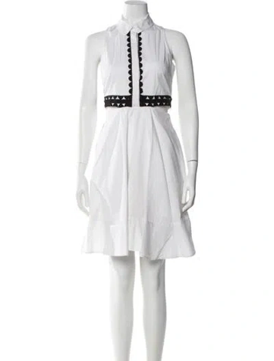 Pre-owned Simkhai Halterneck Mini Dress In White