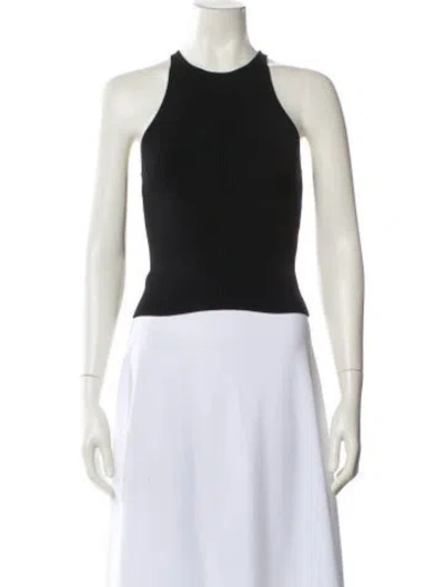 Pre-owned Simkhai Halterneck Sleeveless Crop Top In Blue