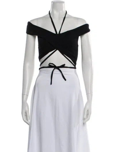Pre-owned Simkhai Halterneck Sleeveless Crop Top In Multi