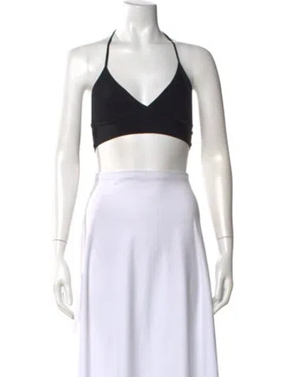 Pre-owned Simkhai Halterneck Sleeveless Crop Top In Neutral