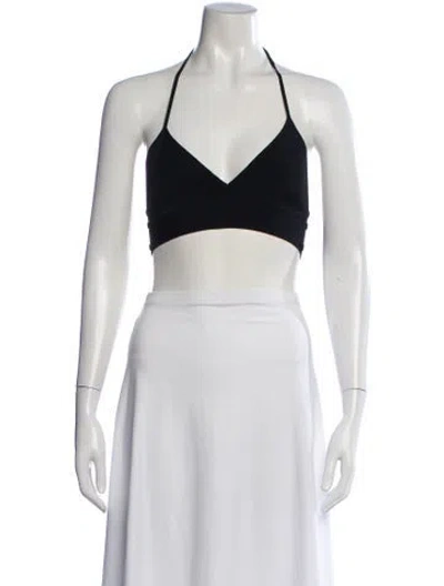 Pre-owned Simkhai Halterneck Sleeveless Crop Top In Neutrals