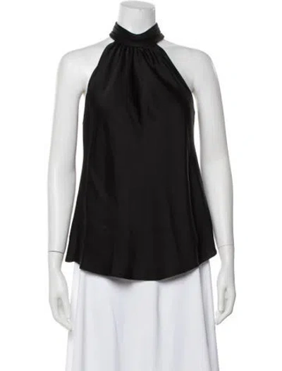 Pre-owned Simkhai Halterneck Sleeveless Top In Black