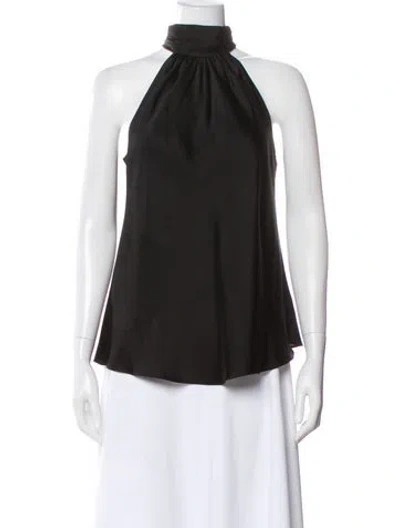 Pre-owned Simkhai Halterneck Sleeveless Top In Black