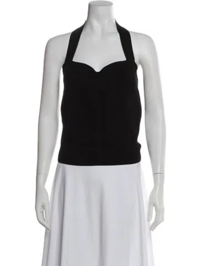 Pre-owned Simkhai Halterneck Sleeveless Top In Black