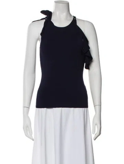 Pre-owned Simkhai Halterneck Sleeveless Top In Blue