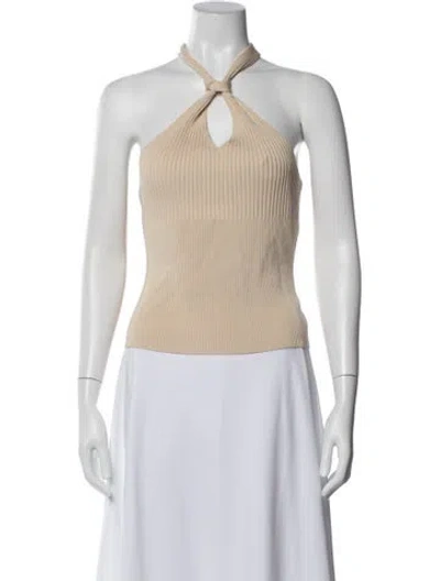 Pre-owned Simkhai Halterneck Sleeveless Top In Blue