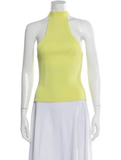 Pre-owned Simkhai Halterneck Sleeveless Top In Green