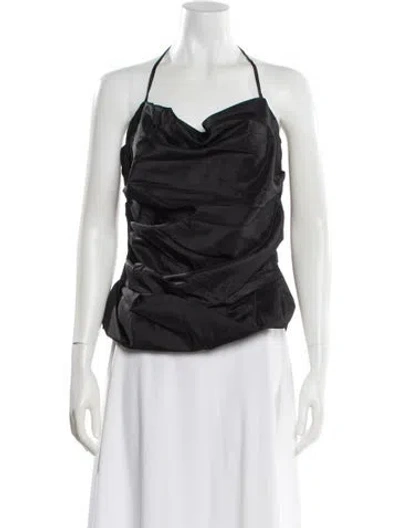 Pre-owned Simkhai Halterneck Sleeveless Top W/ Tags In Black