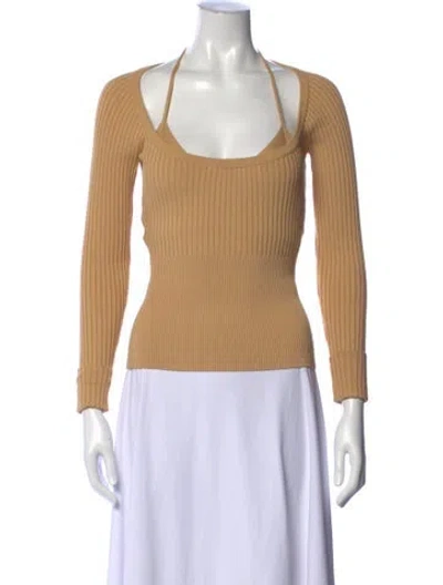 Pre-owned Simkhai Halterneck Sweater In Neutral